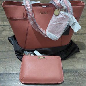 Nine West Sunnyside Tote in "Begonia" w Wallet/Wristlet